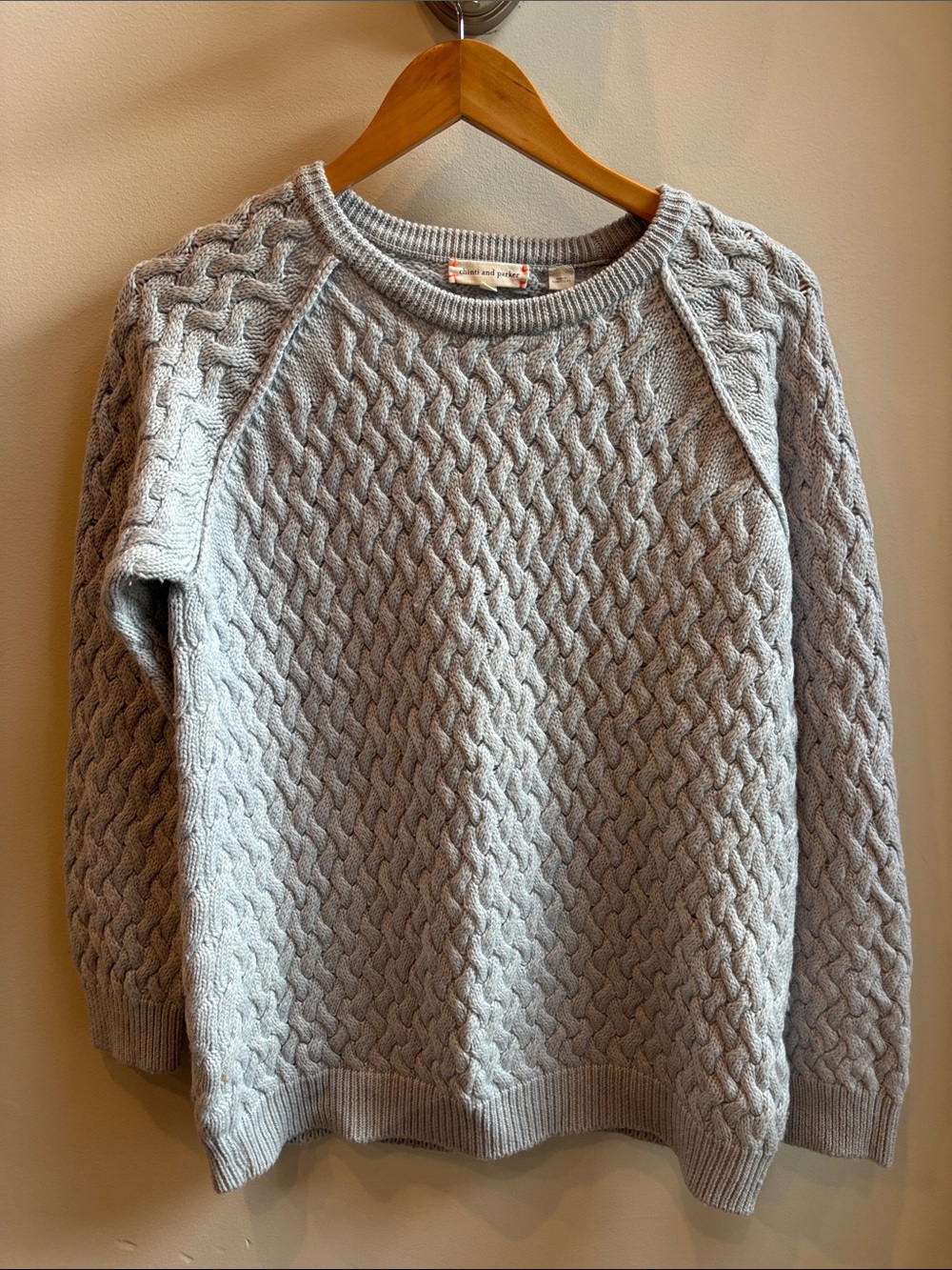 Chinti & Parker Wool Fisherman Cable Knit Sweater